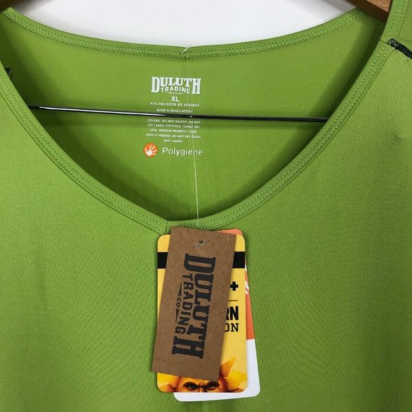 Duluth Trading Co UPF 50 Menn's SzXL Green Shunburn Long Sleeve Crew Neck Shirt - Picture 5 of 12